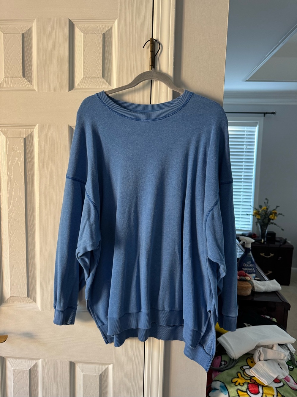 American Eagle Outfitters Light Blue Oversized Crewneck Sweater